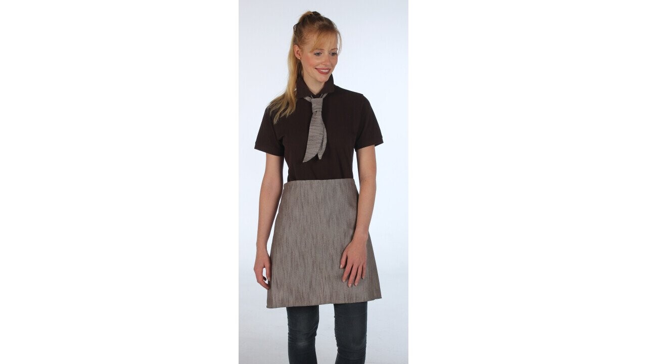 Front tie and short tie in easy-care and trendy Rustic fabric