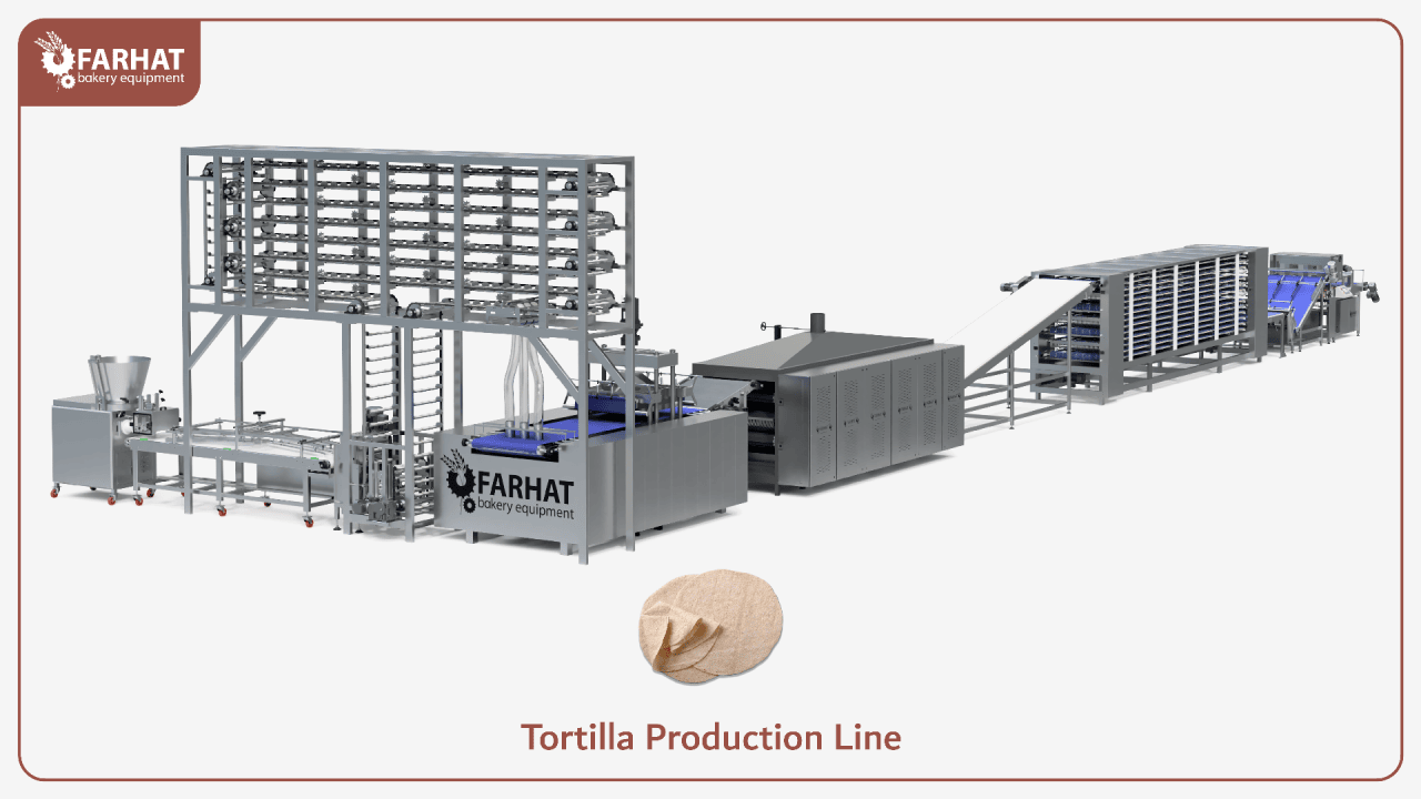 's advanced Tortilla Production Line guarantees high output, quality control, and uniformity for premium flour tortillas.