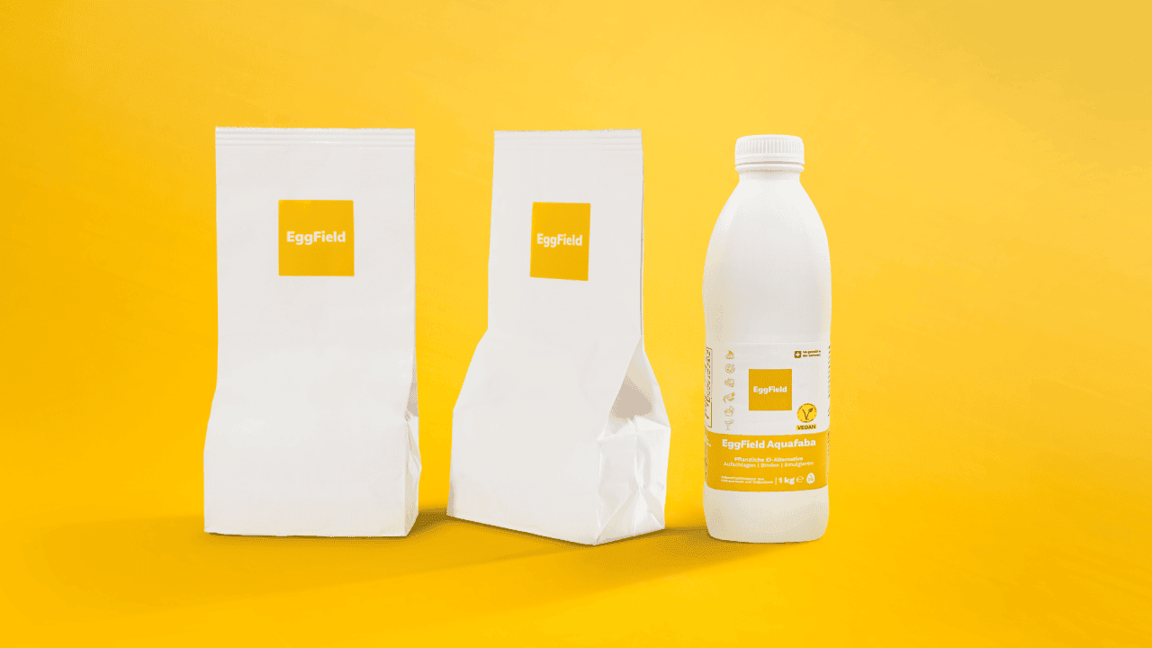 EggField Protein Plus (left) and EggField Aquafaba (right)