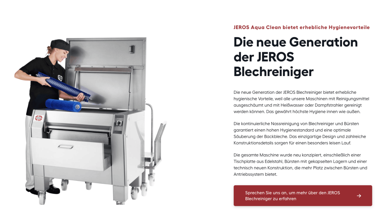 JEROS Aqua Clean bietet erhebliche Hygienevorteile.