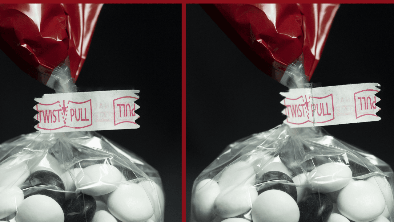 Tamper-evident, easy-to-open and reclose packaging that adheres securely to bags, enhancing recyclability and ensuring product safety.