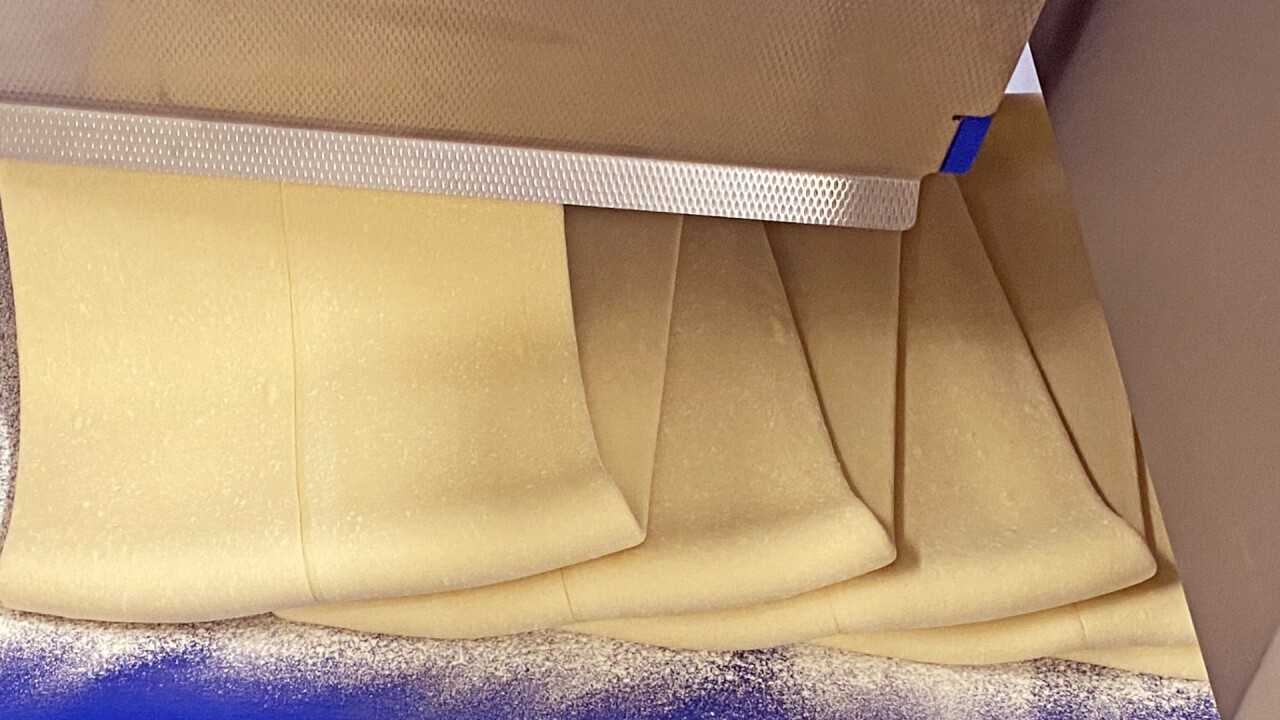 Consistent dough quality is achieved by precise laminating