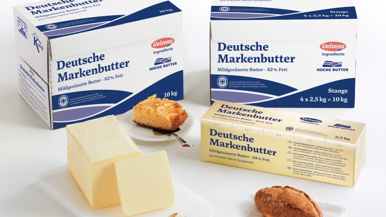 Deutsche Markenbutter gibt es als 2,5 kg Stange und Blockware