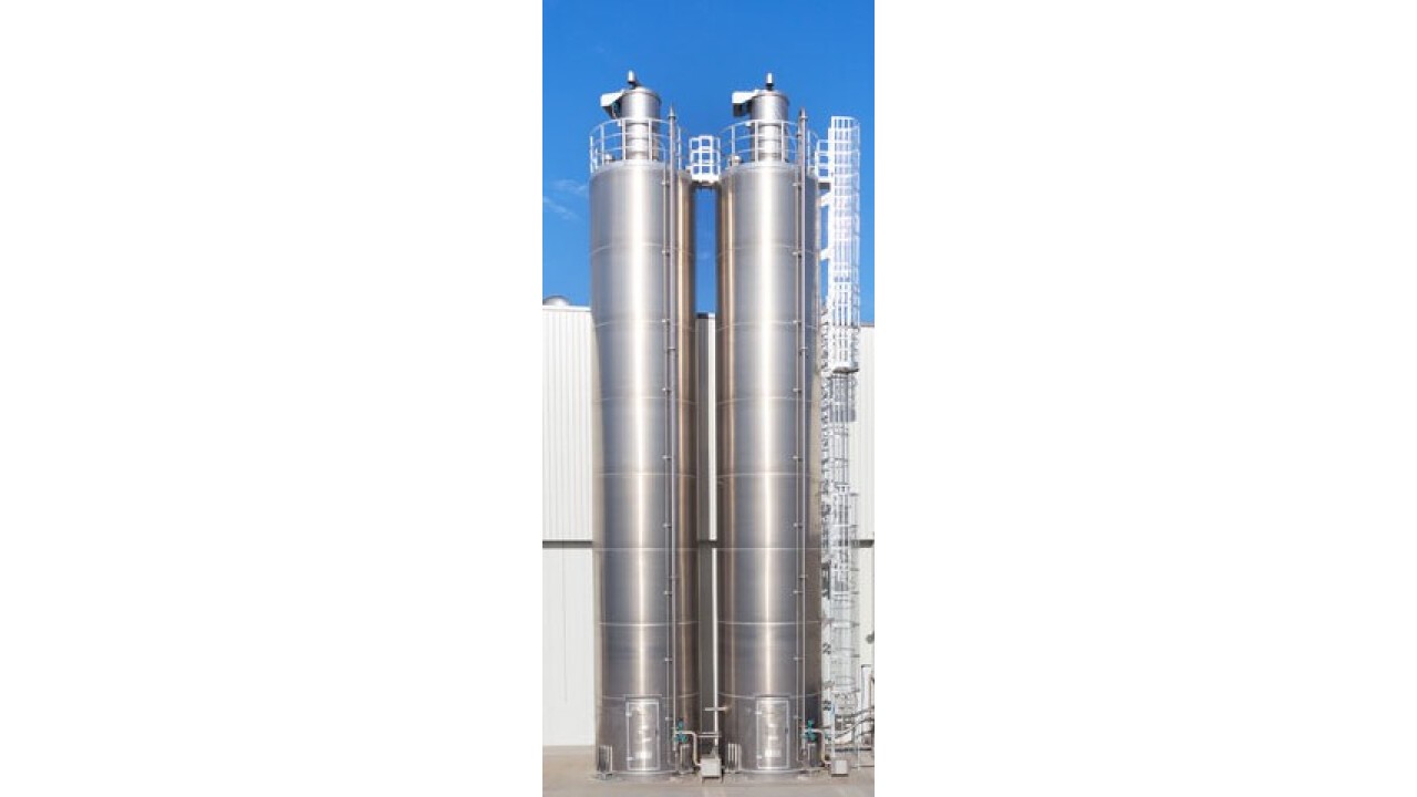 Stainless steel silos