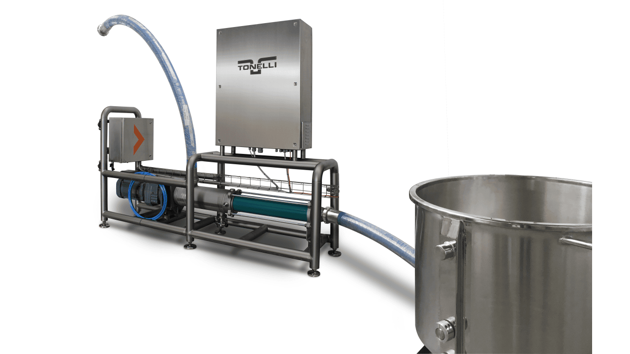 External Pump, transfer to the mixing bowl