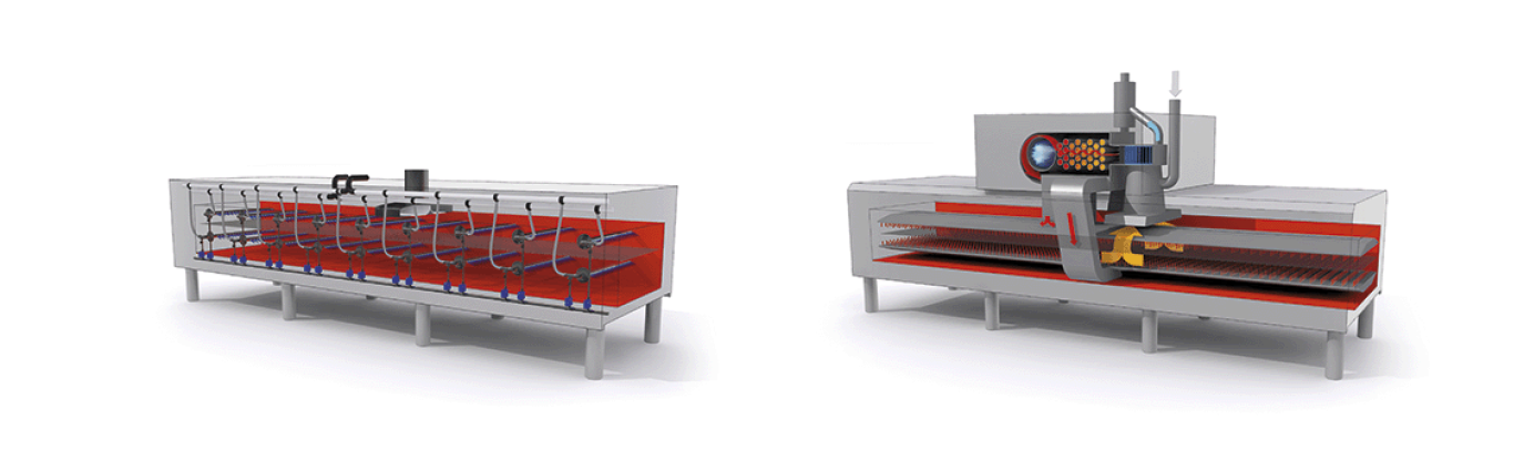 Illustration of DGF and Impingement oven